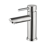 Ibergrif M11103, Wasserhahn Bad Edelstahl- Mischbatterie, Waschtischarmatur Infache...