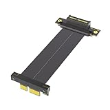 CVZQTE PCIe Verlängerungskabel PCIe Double 90 Grad Verlängerungskabel für flexible...