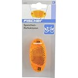 FISCHER Unisex Fischer Fahrrad Reflektor 85400 Orange, Gelb, Einheitsgröße EU