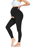 FuelMeFoot Damen Umstandsleggings High Waist Schwangerschaftsleggings...