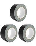 QWORK® 3 Rollen Hochleistungs Gewebeband Reparaturband Panzertape 30 m x 48 mm, Stark...