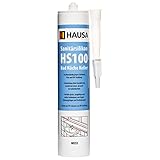 HAUSA Sanitär-Silikon HS100 weiß 310ml hochelastische Fugendichtmasse für...