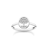 THOMAS SABO Damen Ring Tree of Love mit weißen Steinen 925 Sterlingsilber...