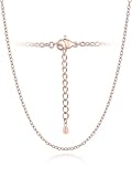 Silvora Feine 2mm breit Panzerkette Rosegold Damen Kubanische O-Kette Edelstahl...