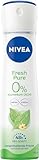 NIVEA Fresh Pure Deo Spray (150ml), Deo ohne Aluminium (ACH) mit Jasmin-Duft und...