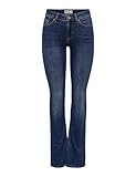 ONLY Damen Onlblush Mid flared Dnm Tai021 Noos Jeans, Dark Blue Denim, XS / 34L...