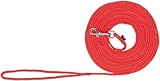 TRIXIE Schleppleine S–M, 10 m ø 5 mm in rot - Lange Hundeleine für Training...