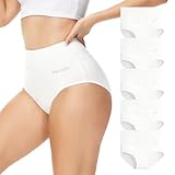 Momoshe Unterhosen Damen Baumwolle Unterwäsche Frauen High Waist Bauch Weg Unterhose Slip...