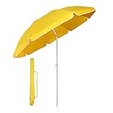 Sekey® 160 cm Sonnenschirm| Strandschirm mit Schutzhülle für Balkon Garten &...