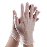 Transparente Vinyl-Handschuhe, Einweg, puderfrei, latexfrei für hygienische Handhabung,...