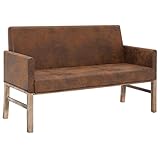 vidaXL Sitzbank mit Armlehnen Bank Polsterbank Sessel Sofa Couch Küchensofa Küchenbank...