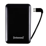 Intenso 7314530 Powerbank XC10000, externes Ladegerät, integriertes USB Type C Ladekabel...