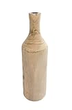 Holz Blumenvase XXL Flasche - 46 cm in Natur - Deko Vase naturbelassen - Tischdeko...