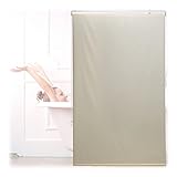 Relaxdays Duschrollo, 100x240 cm, Seilzugrollo für Dusche & Badewanne, Decke &...