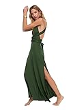 TRENDYOL Damen Vernetzung Detailliertes Gestricktes Strandkleid Dress, Khaki, S EU