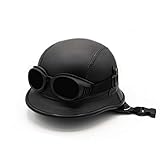 Mienloco Motorrad Jet Helm Harley Chopper Militär Halbschale Biker Mofa Roller Wehrmacht...