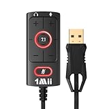 1Mii USB Soundkarte USB auf 3.5 mm Klinke Audio Adapter, Virtual 7.1 Surround...