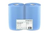 2 x blaue saugstarke Papierrolle, 1000 Blatt, 37x36 cm | 2-lagige perforierte...