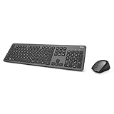 Hama Funk-Tastatur Maus Set (QWERTZ Tastenlayout, kabellose ergonomische Maus, 2,4GHz,...