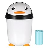 Cabilock Desktop Kleine Größe Mülleimer Kunststoff Pinguin Abfalleimer Papierkorb mit...