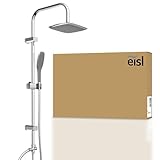 EISL Duschset EASY FRESH, Duschsystem ohne Armatur 2 in 1 mit großer Regendusche (250 x...