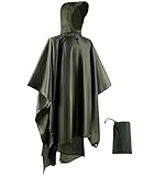 Opret Wasserdicht Regenponcho Damen Herren, Leicht Atmungsaktiv Regencape...