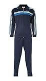 T-MODE Herren Baumwoll- Jogginganzug, Freizeitanzug-Navy-L