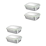 DOITOOL 4 Stück Metall-Bento-Boxen Metall-Brotdosen Mit Deckel Brotdosen Blech-Brotdosen...