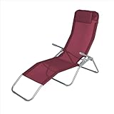 Spetebo Gesundheitsliege mit Kopfkissen - Fuchsia - Outdoor - Kunststoffgewebe -...