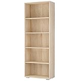 Casaria® Bücherregal 5 Fächer 190x60x28cm Höhenverstellbare Böden Holz...