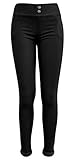 Sockenhimmel Jeans Leggings Damen Jeggings Stretchhose Winter Treggings Skinny (Schwarz,...