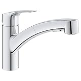 GROHE Eurosmart 30306001 Einhandmischer mit Doppelstrahl, ausziehbarer Küchenarmatur,...