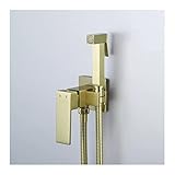 Hand-Bidet-Toilettensprüher Aus Gebürstetem Gold, Windelsprüher Aus Messing Für Die...