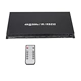 4K HDMI Matrix Switch, 4 In 4 Out HDMI Video Switcher Splitter, mit IR-Fernbedienung,...