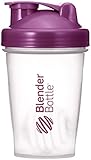 BlenderBottle Classic Loop Top Shaker-Flasche, 580 ml Clear| Plum lid