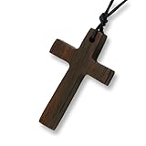 Island Piercings Anhänger aus Holz Schmuck Handarbeit Kreuz Kruzifix Halskette...