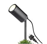 lambado® Premium LED Gartenstrahler mit Erdspieß inkl. 5W GU10 warmweiss -...