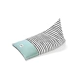 Liou® Sitzsack Zebra für Kinder aus Bio-Baumwolle in Mint, 110x70x60 cm, Bezug mit...