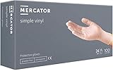 Vinylhandschuhe MERCATOR SIMPLE VINYL, Größe: L - 100 Stück,...