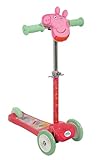 Peppa Pig Mini Go! Tilt 3-Rad-Roller mit Squishle, Verstellbarer Roller für Jungen und...