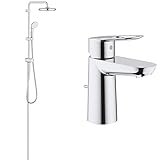 GROHE Tempesta 210 Flex - Duschsystem mit Umstellung für die Wandmontage, chrom, 26381001...