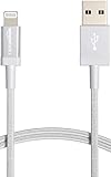 Amazon Basics Verbindungskabel Lightning auf USB-A, Nylon-umflochten,...