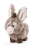 NICI 49031 Kuscheltier Esel Donkeylee 12cm grau stehend-Nachhaltiges Stofftier aus weichem...