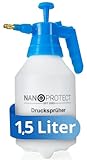 Nanoprotect Handsprüher 1,5 Liter | Drucksprüher mit Verstellbarer Messingdüse |...