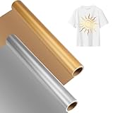 2 Rollen Plotterfolie Textil Gold Matt und Silbrig Matt 30cm X 152cm Plotter Folie,...