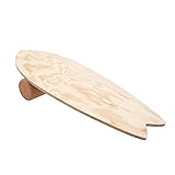 HORST DIY-Kit Balance Board 2.0 mit Korkrolle & flexiblem Holzboard – Balancierbrett als...