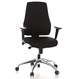 hjh OFFICE 608000 Profi Bürostuhl PRO-TEC 200 Stoff Schwarz Drehstuhl ergonomisch, Arm- &...