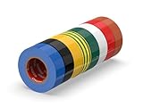 ERKO Isolierband Multicolor 8er Pack 19mm x 20m PVC, Elektrische Leitungen Reparatur,...