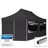 TOOLPORT Faltpavillon Faltzelt Pavillon 3x6m - 4 Seitenteile Aluminium 32mm Partyzelt...