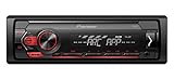 Pioneer MVH-S120UB | 1DIN Autoradio mit RDS | rot | halbe Einbautiefe | 4x50Watt | USB |...